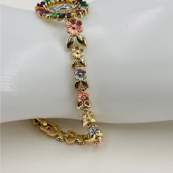 Virgin of Guadalupe bracelet plated in 18k Italian gold - Picture 6 of 7